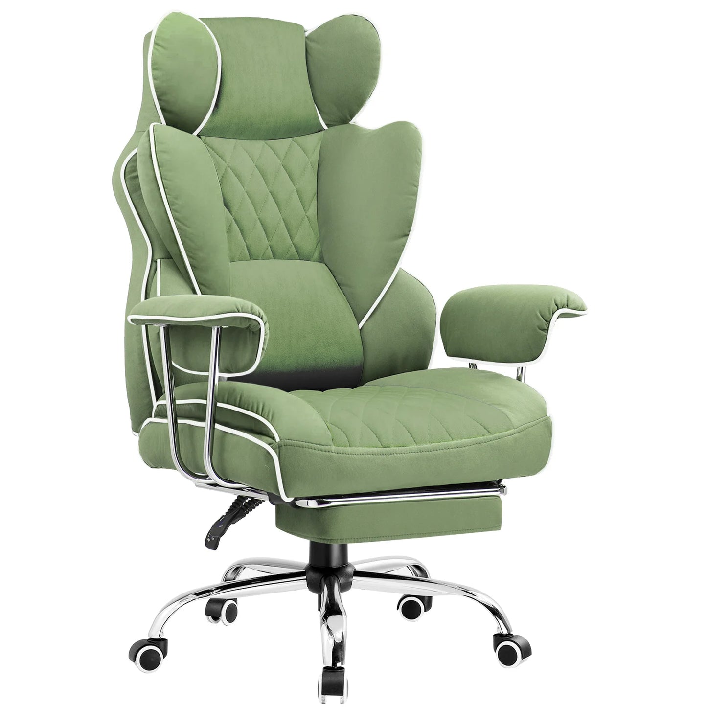 Big and Tall Ergonomic Office Gaming Chair with Pocket Spring Lumbar Support and Footrest