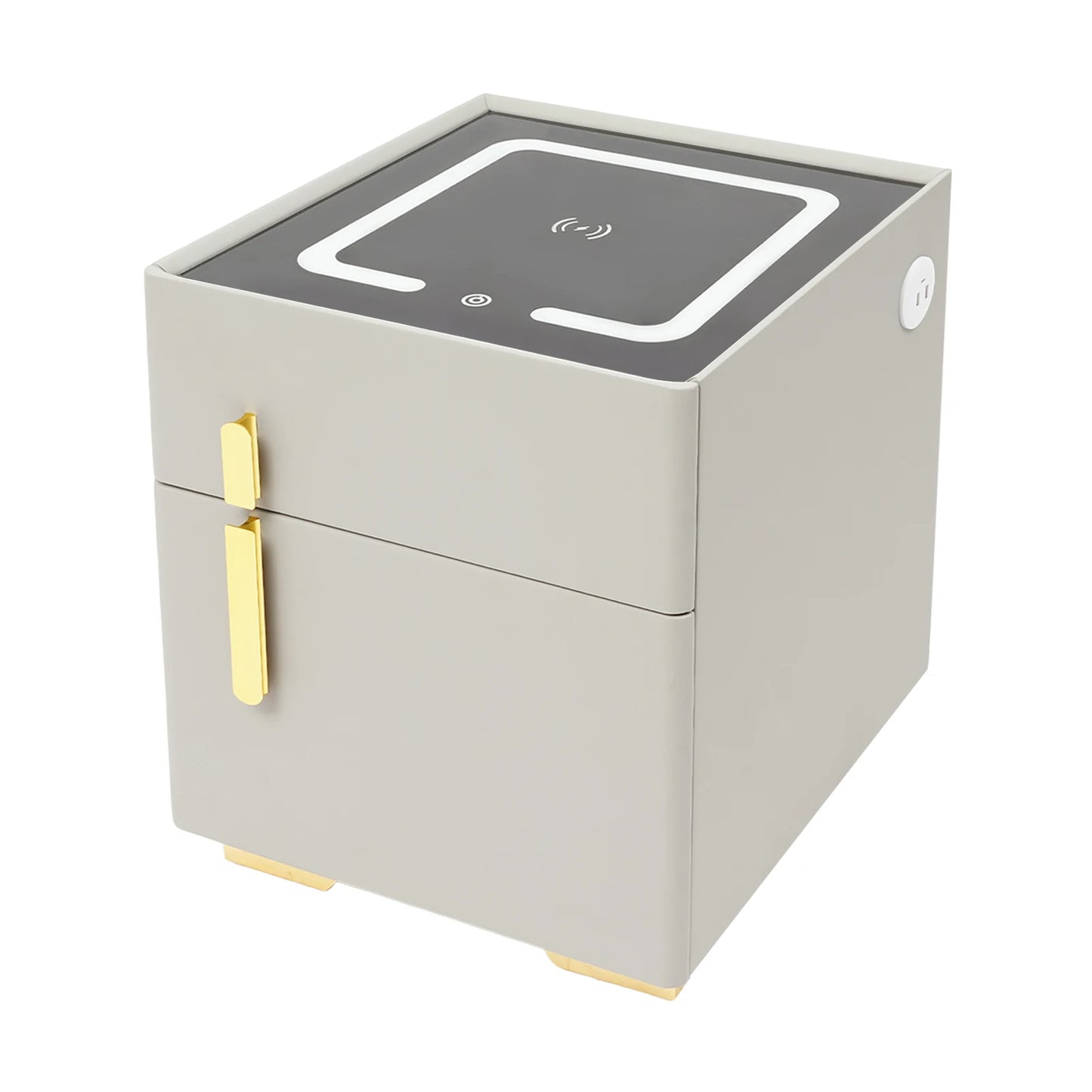 Smart Nightstand w/ Drawer & Safe Wireless Charging Nightstand