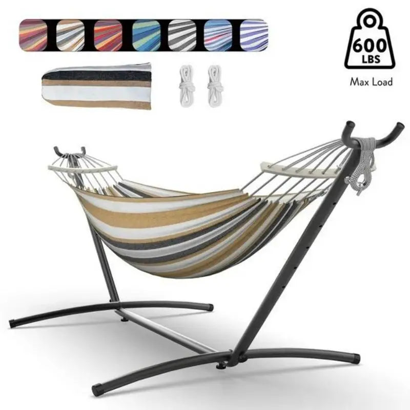 Adjustable Stand Hammock - 600lb Capacity Stylish Hammock Bed with Storage Bag for Outdoor Relaxation