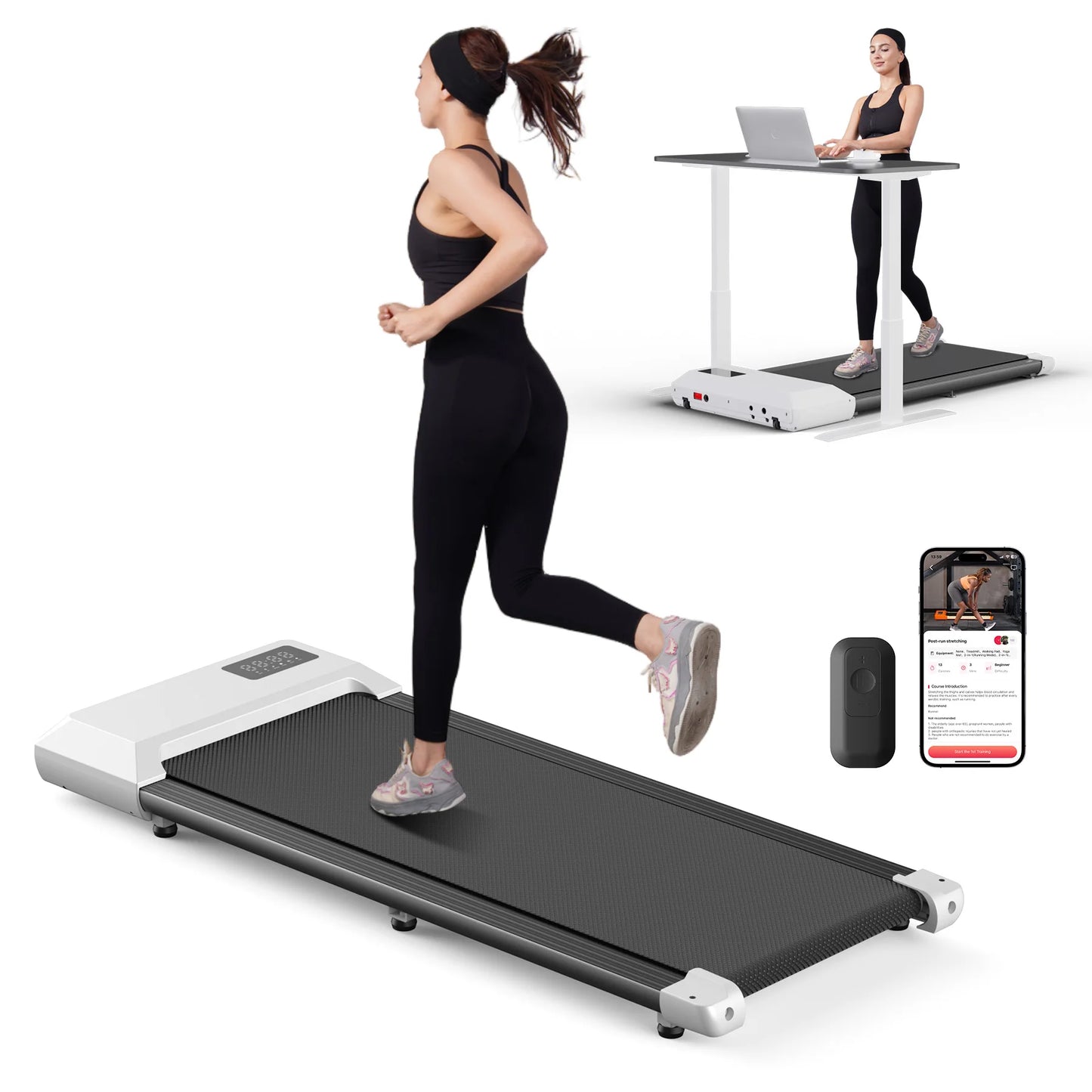 Walking Running Fitness Exercise Machine with a 2.5HP motor or Home LCD Digital Data Display