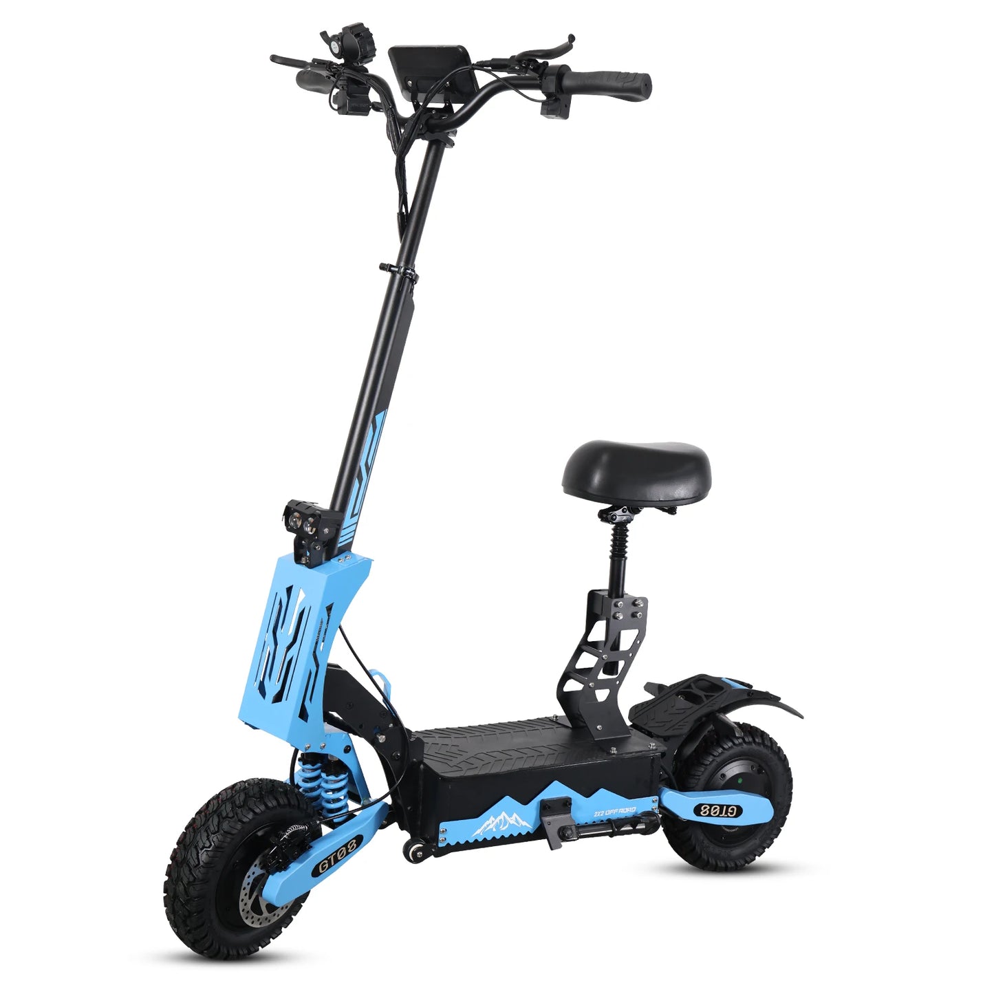 Dual Motor Electric Folding Scooter Top Speed 46MPH,60V27AH, 11-inch Off-Road Tires