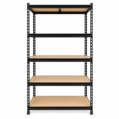 Heavy Duty Adjustable  5-Tier Metal Shelving Unit with MDF Shelves,