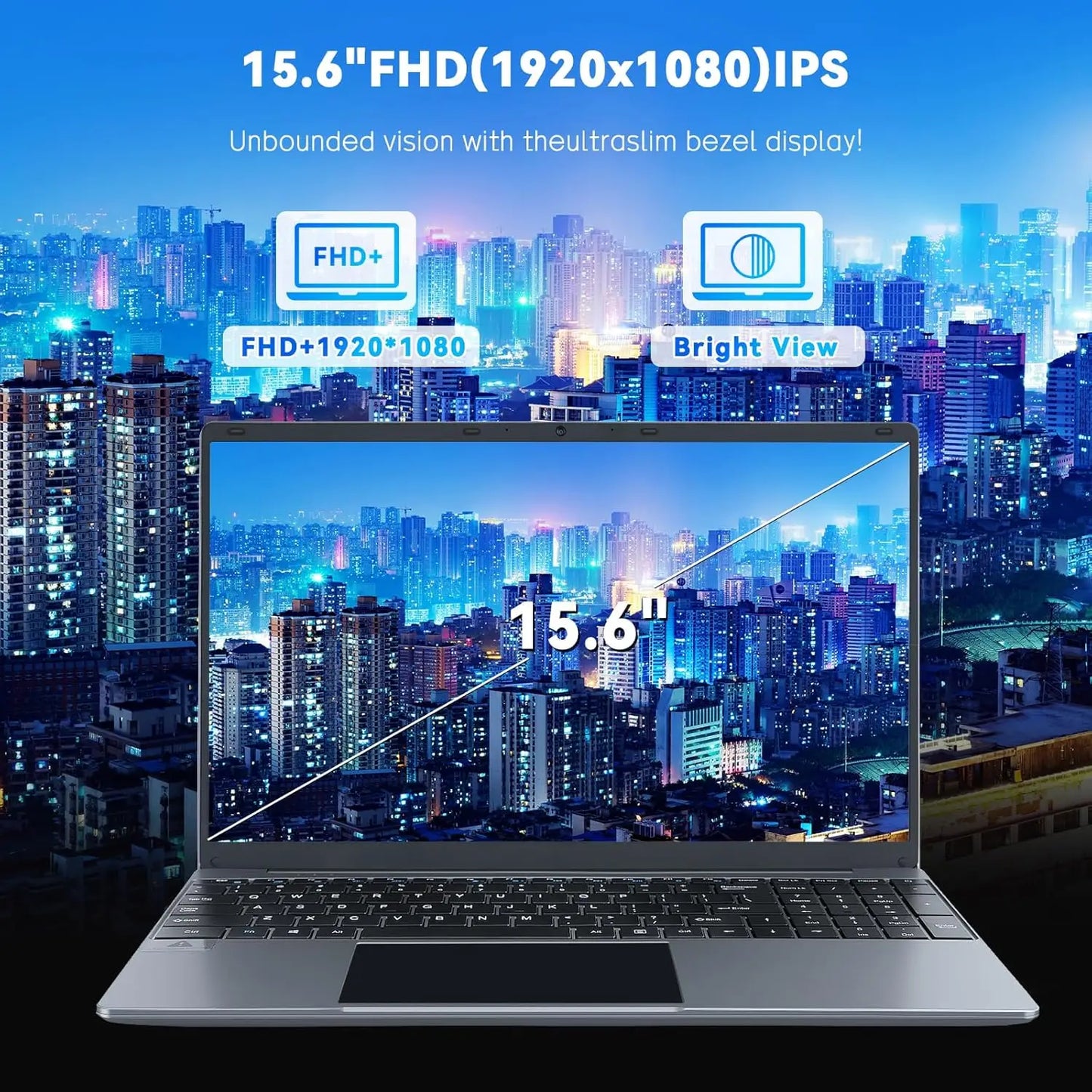 15.6 Inch Laptop Notebook Computer With  Windows 11 16G RAM