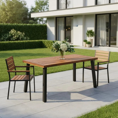 Outdoor Picnic Table for Backyard, Garden, Lawn, Farmhouse