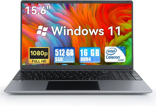 15.6 Inch Laptop Notebook Computer With  Windows 11 16G RAM