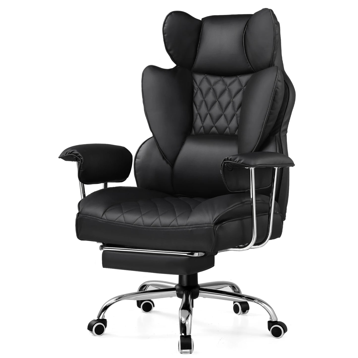 Big and Tall Ergonomic Office Gaming Chair  with Pocket Spring Lumbar Support  and Footrest
