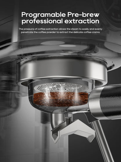 Semi Automatic Espresso Coffee Machine Temperature Adjustable Cold/Hot Super Slim Coffee Maker Cappuccino