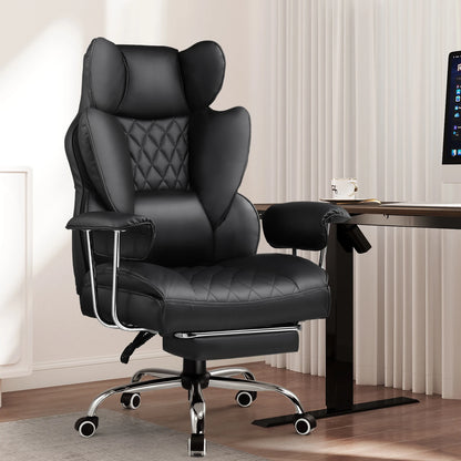 Big and Tall Ergonomic Office Gaming Chair  with Pocket Spring Lumbar Support  and Footrest