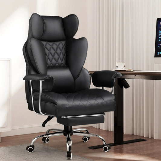 Big and Tall Ergonomic Office Gaming Chair  with Pocket Spring Lumbar Support  and Footrest