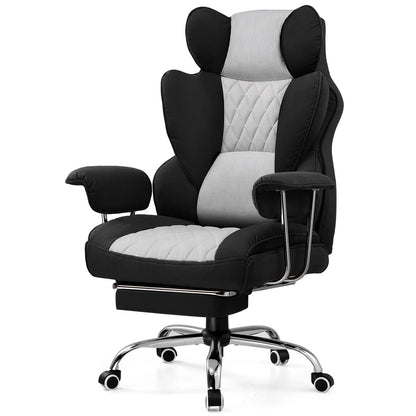 Big and Tall Ergonomic Office Gaming Chair  with Pocket Spring Lumbar Support  and Footrest