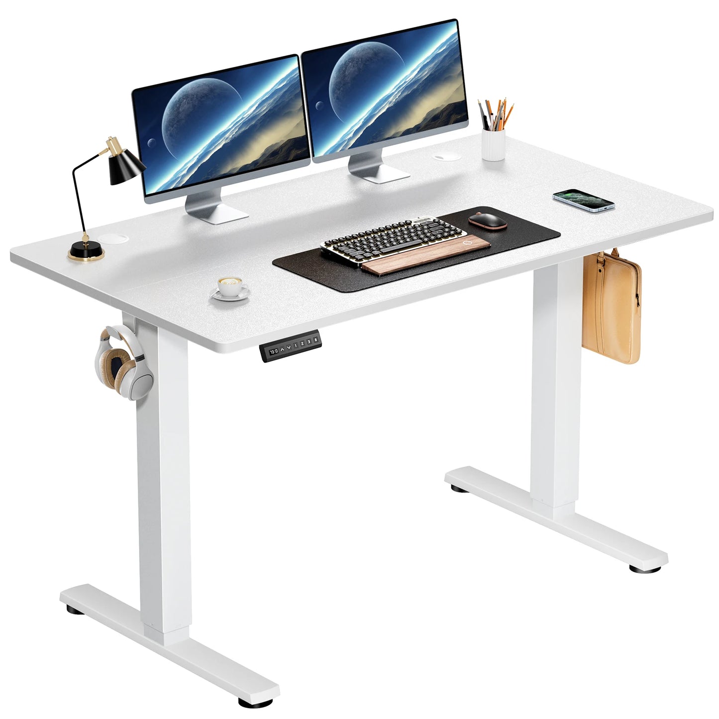 Ergonomic Electric Standing Desk  Adjustable Height 40x24 Inch