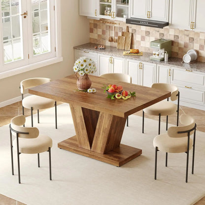 47 Inches Dining Table for 4,  for Dining Room, Kitchen, Living Room
