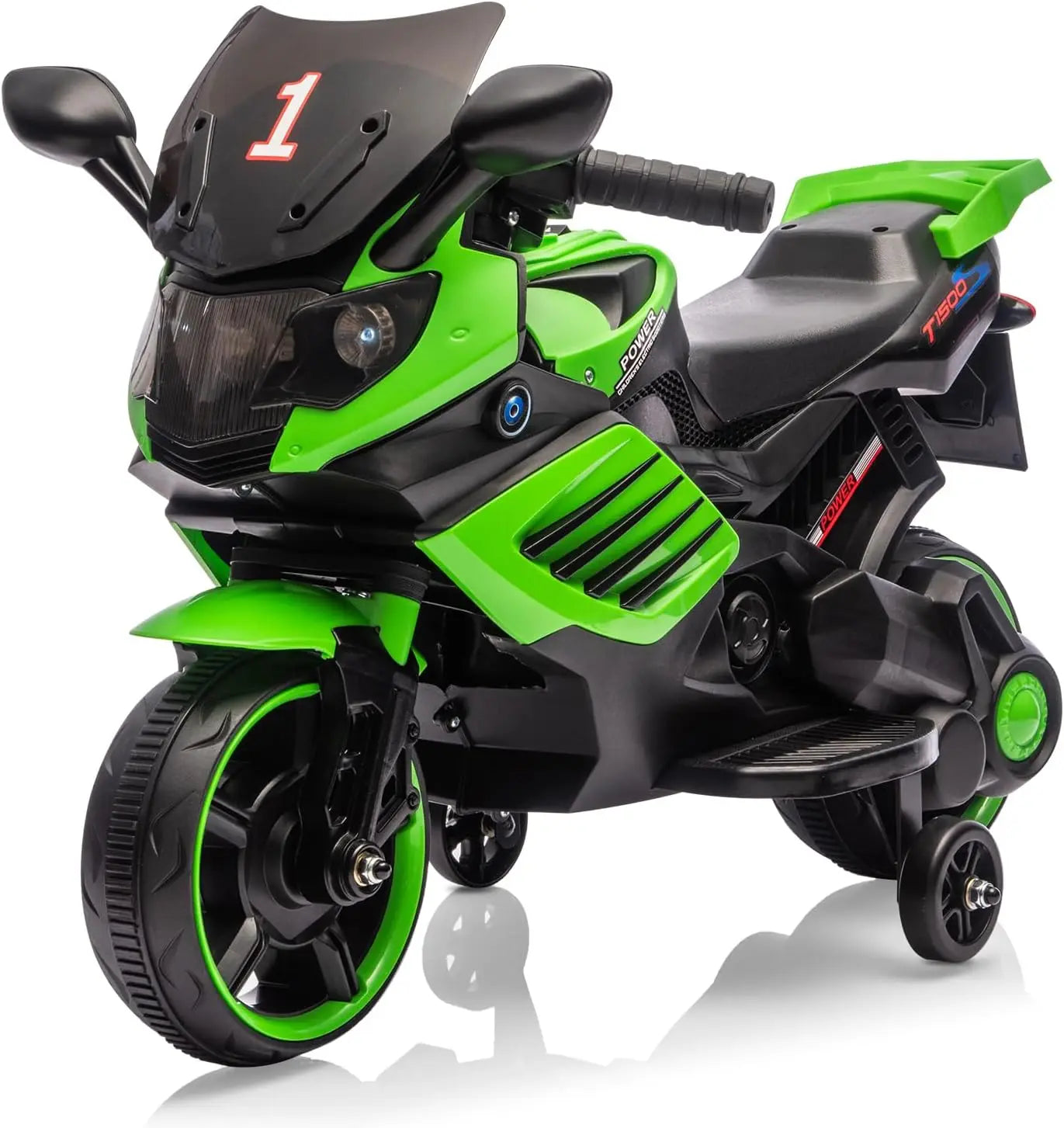 6V Kids Motorcycle, Electric Ride On Toy with Training Wheels, Working Headlight, Horn & Music,for Toddlers Boys Girls 3-6Y