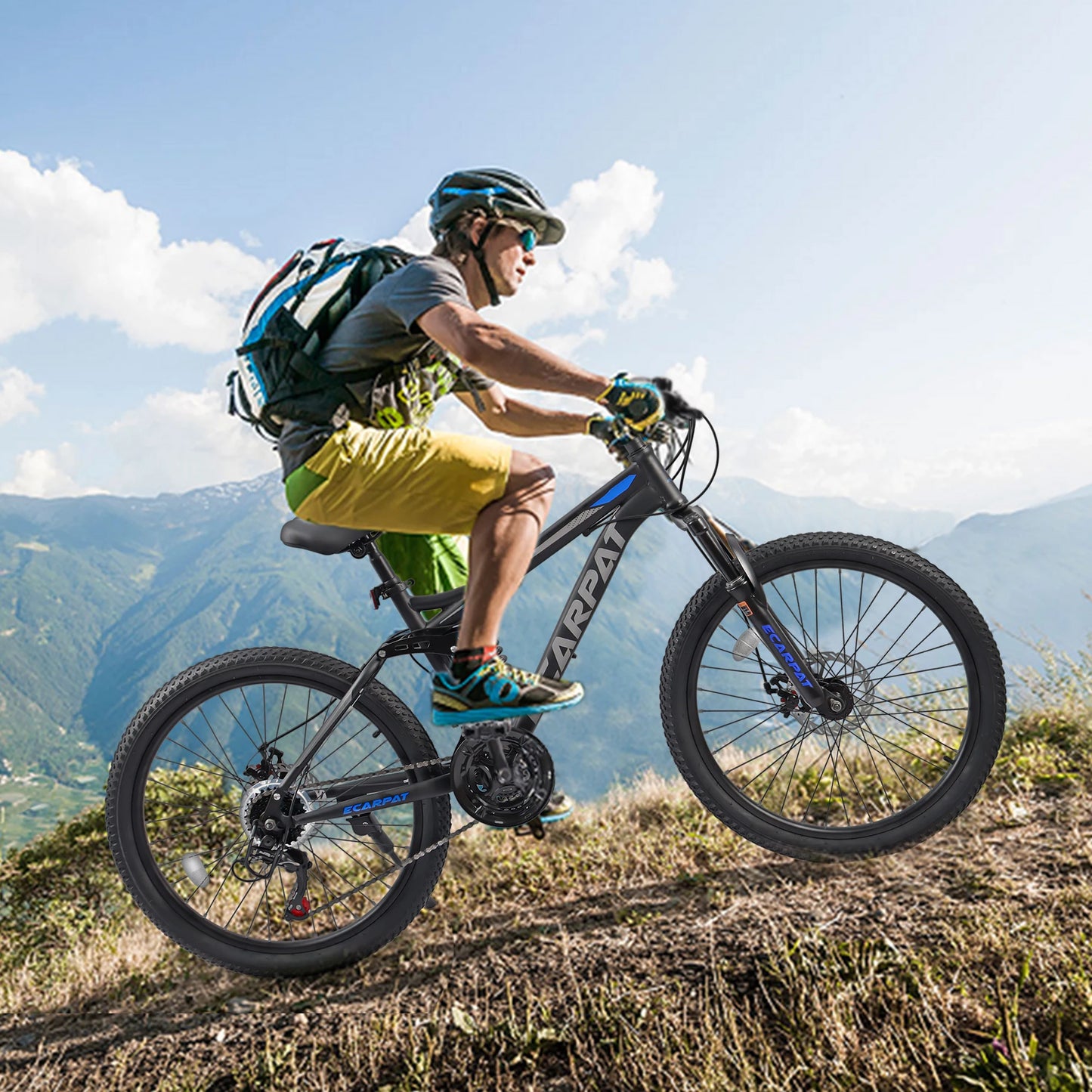 Dual Full Suspension Mountain Bike 24/26/27.5 Inch, Mens Women  21-Speed Disc Bicycles