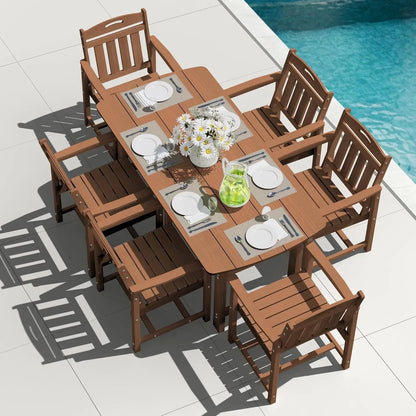 All-Weather 7-Piece Outside Table and 6 Chairs