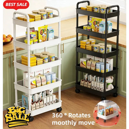 Floor-standing Multi-layer Storage Rack, for Snacks, Fruits and Vegetables