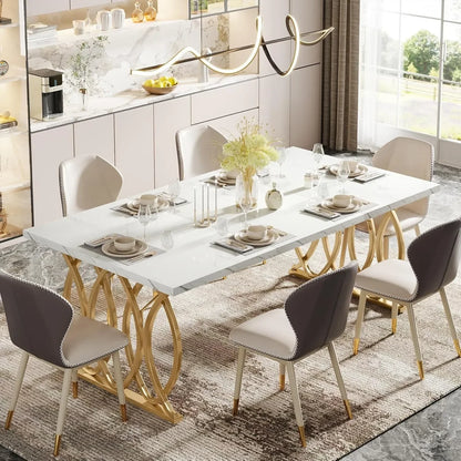 Unique Rectangular Dinner Table seats 4 to 6