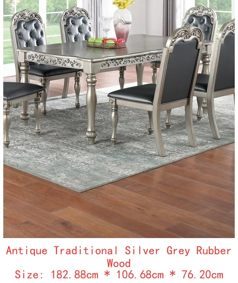 Formal 1pc Dining Table with 2 Leaves,