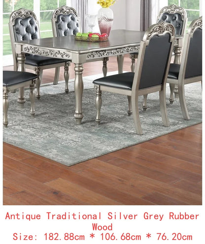 Formal 1pc Dining Table with 2 Leaves,