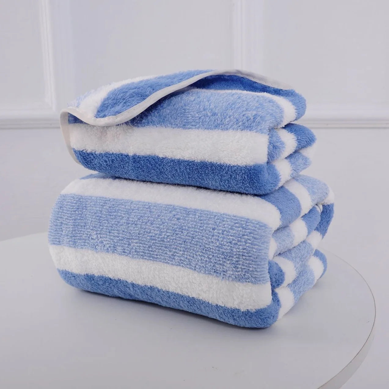 Striped Pattern Towel Set ,Soft Face Towel, Bath Towel Quick Drying Absorbent Towels For Bathroom