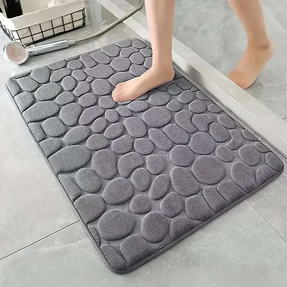 3D Non Slip Machine Washable Quick Drying Mat Bath