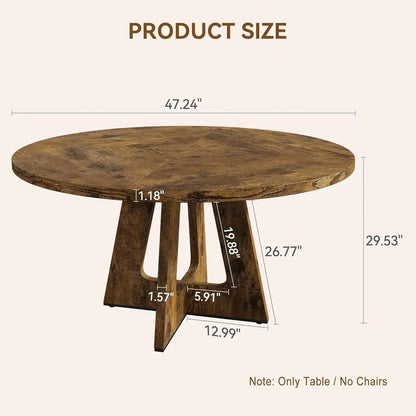 Round Farmhouse Kitchen Dining Table
