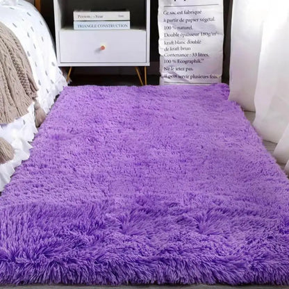 Soft Fluffy Home Mat-Dye Plush Carpet