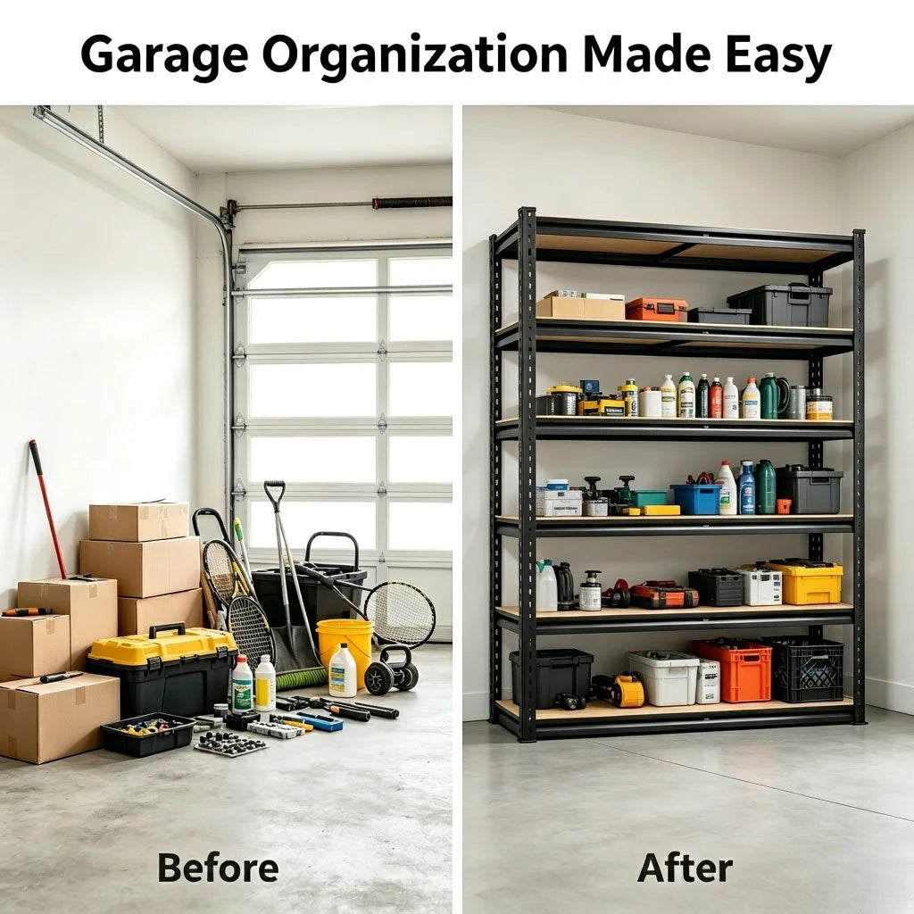 Heavy Duty Metal Storage Rack 5 Tier Adjustable Utility Shelving