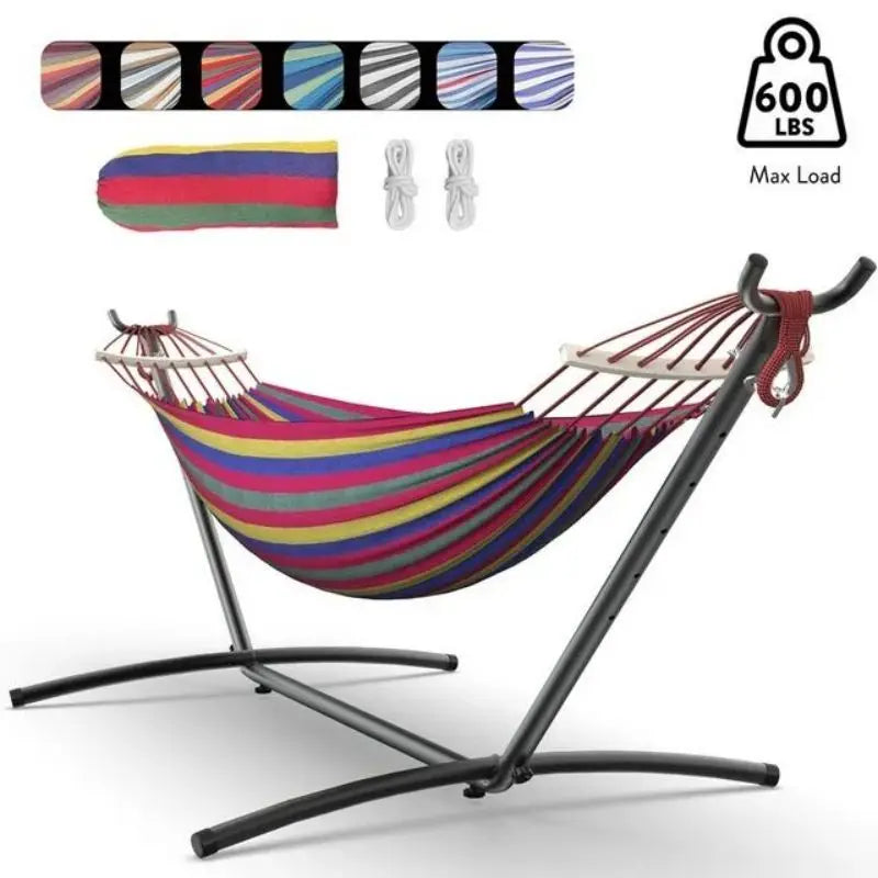 Adjustable Stand Hammock - 600lb Capacity Stylish Hammock Bed with Storage Bag for Outdoor Relaxation