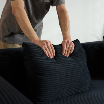 79" Convertible Sofa Bed with Removable Armrests,