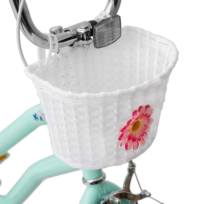 20 Inch Girls Bike with Training Wheels, Banana Seat Bike for Girls Ages 7-12 Years Old with Handbrake and Coaster Brake