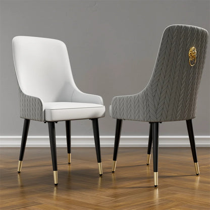 Set of 2 Luxury Microfiber Leather Dining Chairs