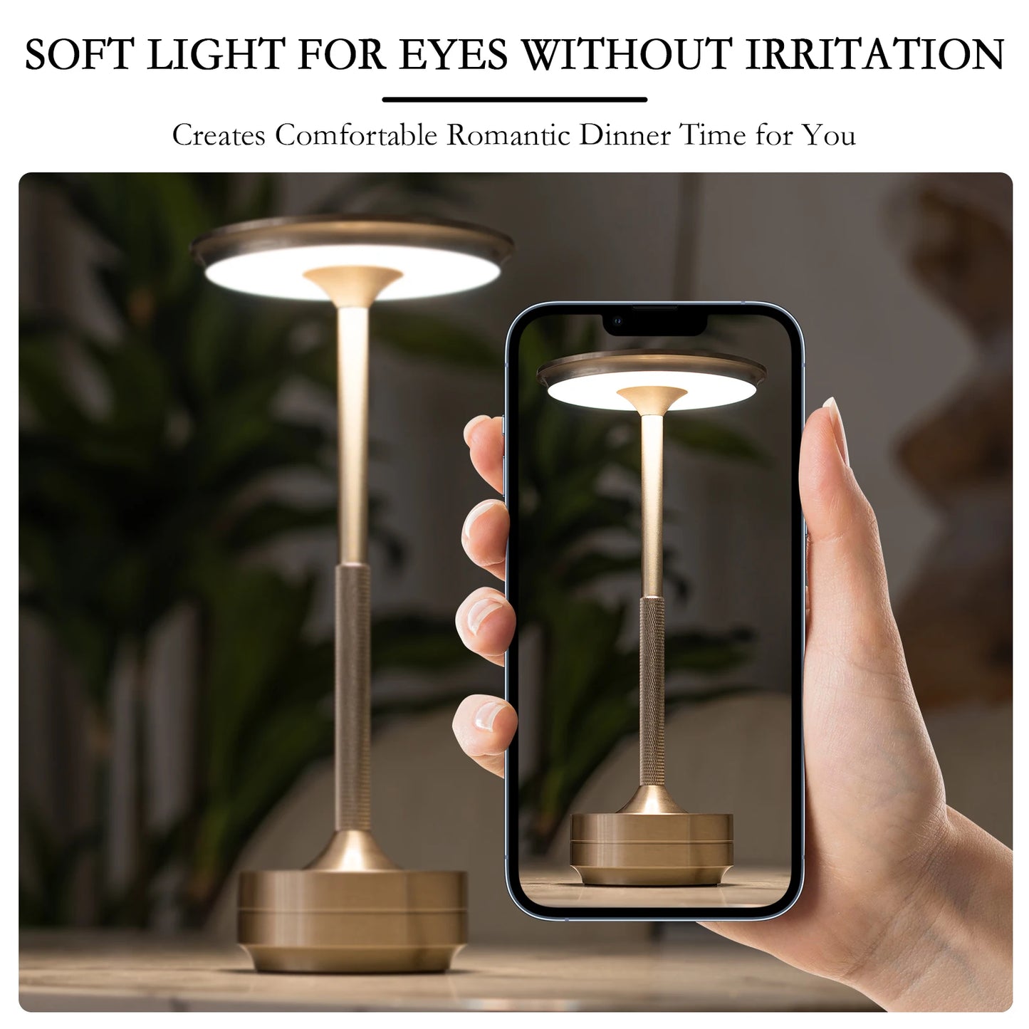 Rechargeable Wireless LED  Lamp with Touch Sensor Desktop Night