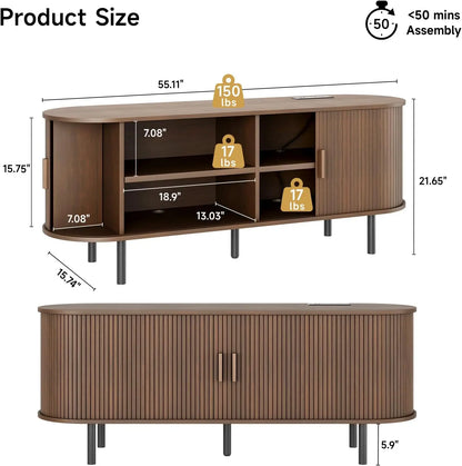 Entertainment Center with Power Outlet for TVs up to 60/70"