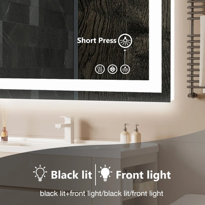 36"x 24"LED Bathroom Vanity Mirror  with Front Light and Backlit or  Living Room