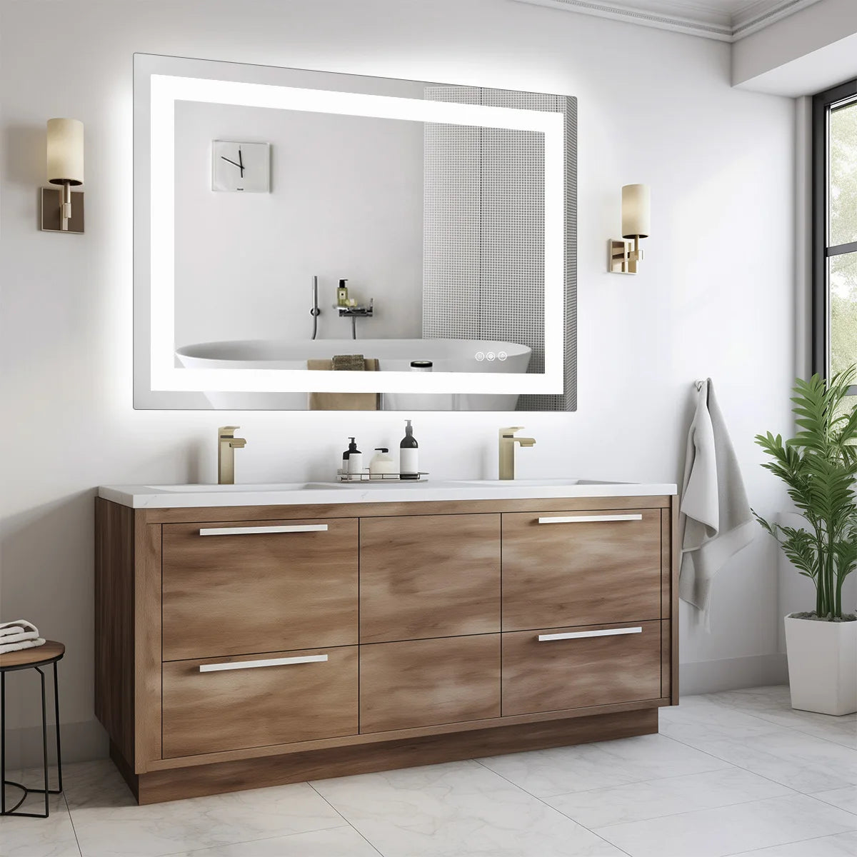 36"x 24"LED Bathroom Vanity Mirror  with Front Light and Backlit or  Living Room