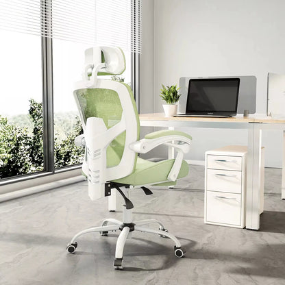 Ergonomic Reclining High Back Mesh  Gaming Chair  Swivel Rolling  Lumbar Support Pillow