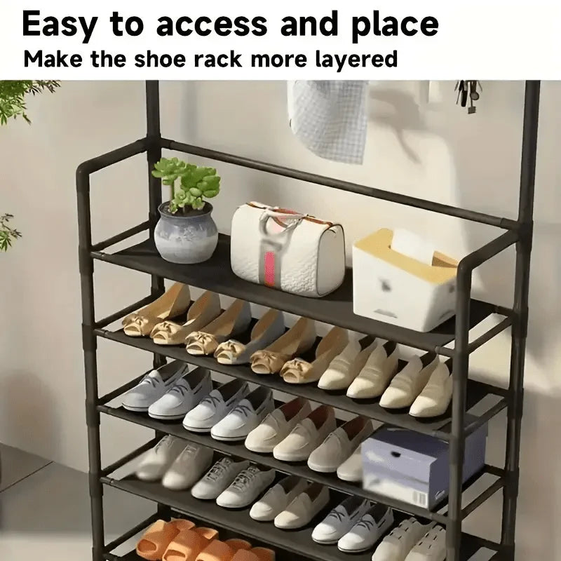 Shoe storage racks,  portable reinforced 5-tier hat racks with shelves