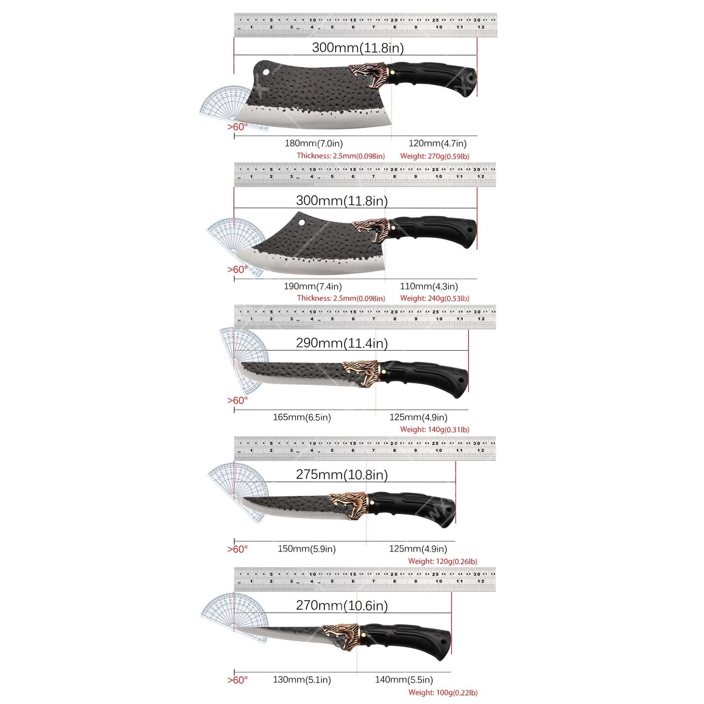 8 PCS Professional Kitchen Chef Knife Set