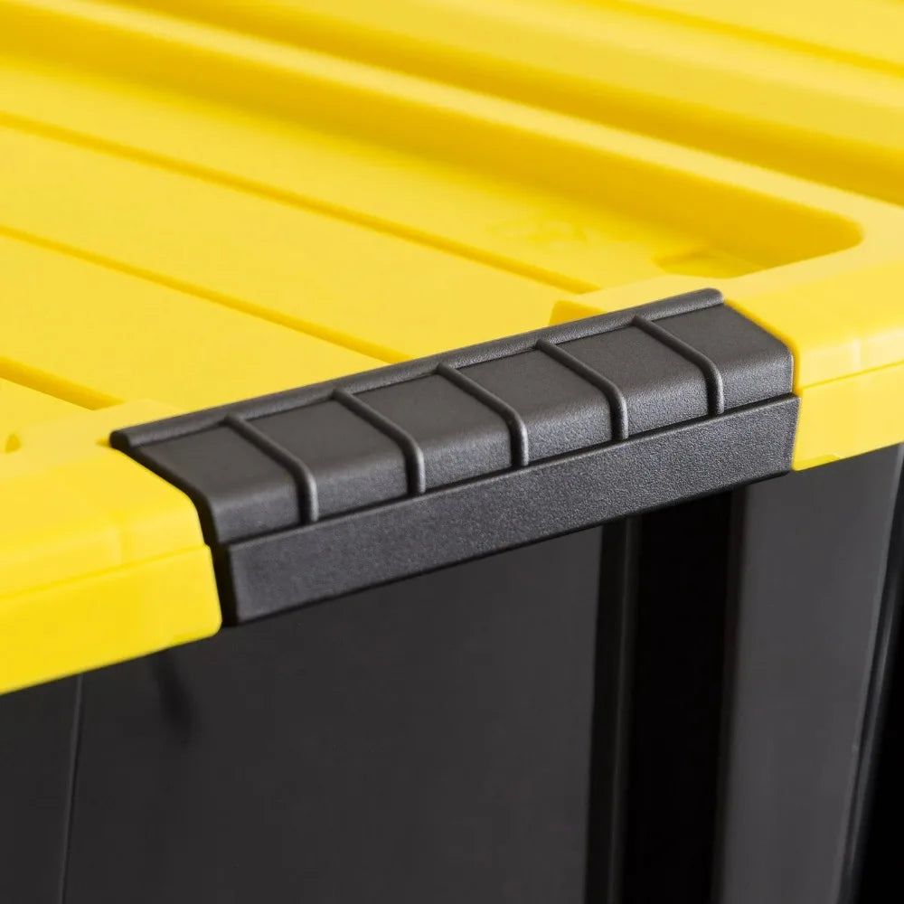 20 Qt. Plastic Storage Bins with Lids, Stackable Storage Containers, Totes, 6 Pack
