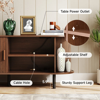 Entertainment Center with Power Outlet for TVs up to 60/70"