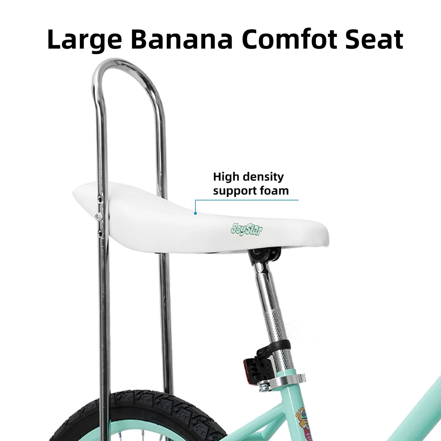 20 Inch Girls Bike with Training Wheels, Banana Seat Bike for Girls Ages 7-12 Years Old with Handbrake and Coaster Brake