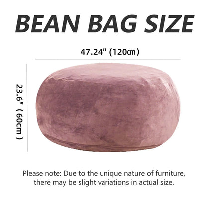 Adult beanbag chair with padded beanbag inside, memory foam chair, soft flannel washable cover, ideal reading seat for bedrooms and dorms.