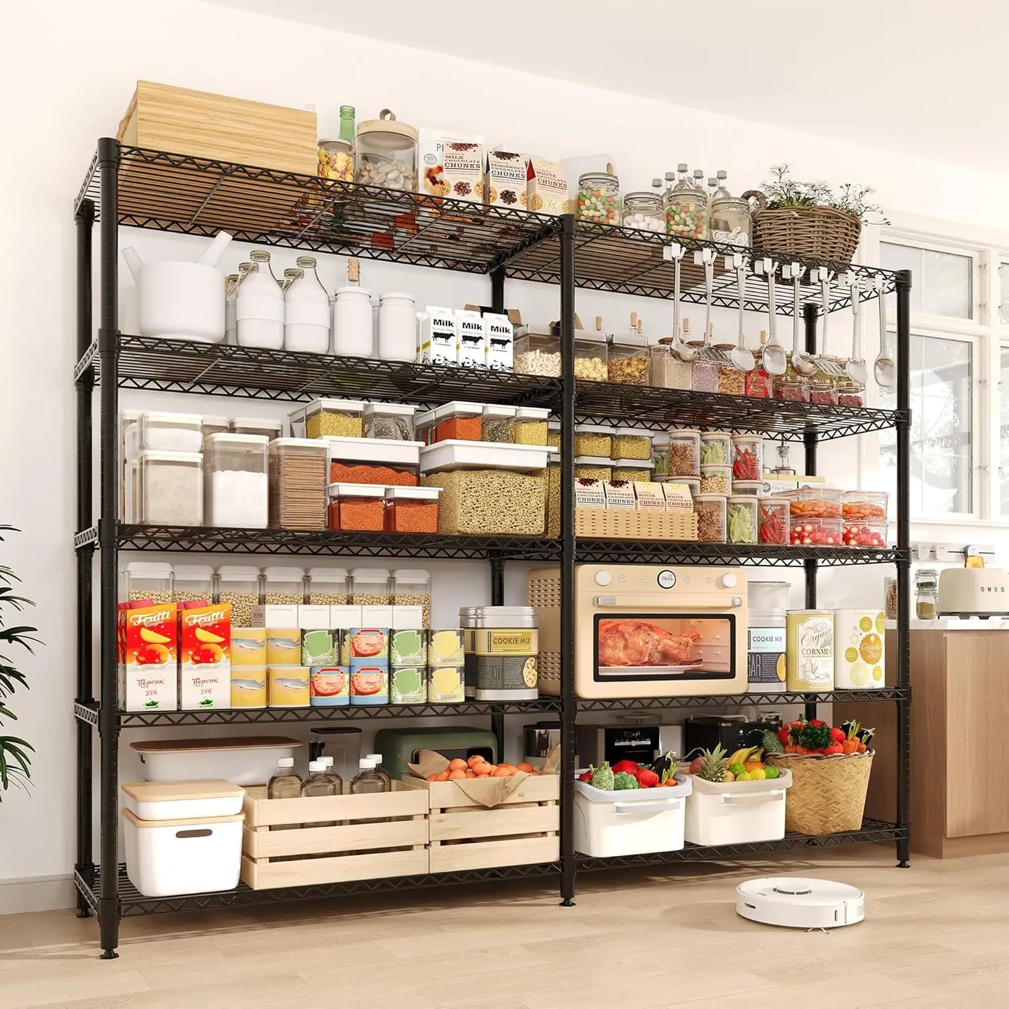 Commercial grade Heavy Duty Metal Shelving 4/5 Tiers  Adjustable Organization  for Pantry, Kitchen or Garage