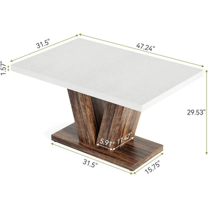 47 Inches Dining Table for 4,  for Dining Room, Kitchen, Living Room