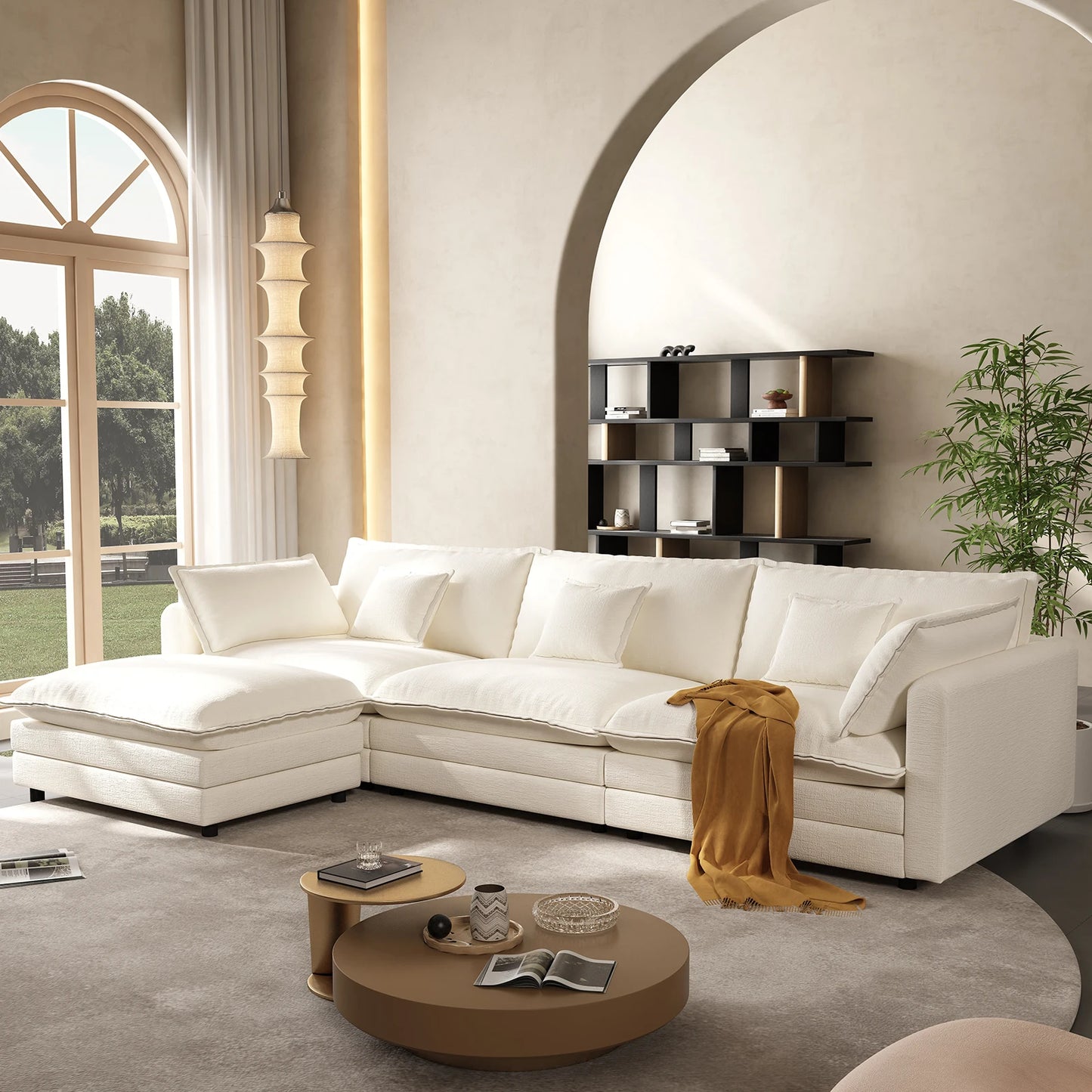 Modular Sectional L Shaped Couch  for Living Room
