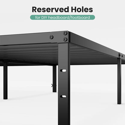 Metal Platform 16IN Tall Basic Bed Frame Sturdy Steel Heavy Duty