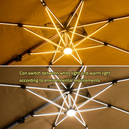 Outdoor Courtyard Umbrella,  with Base,360°Rotation