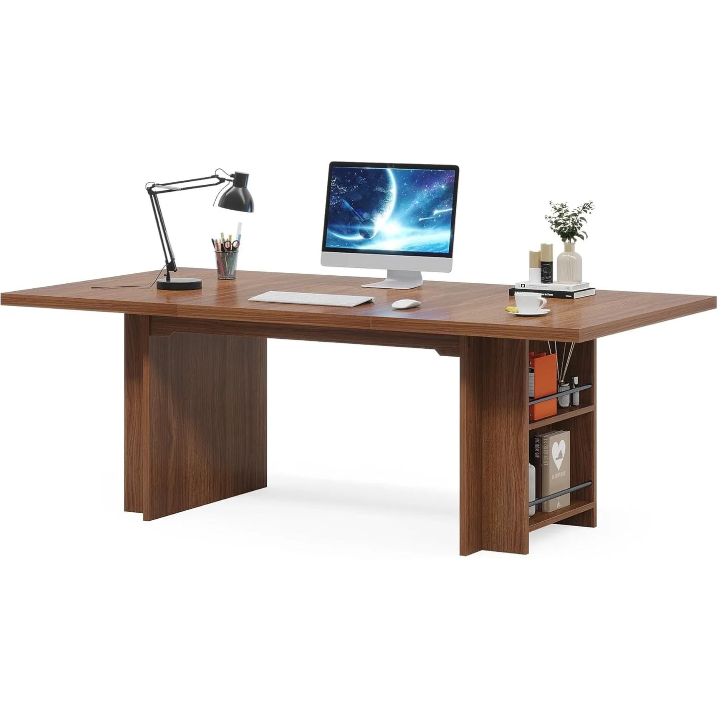 Computer Deskor Modern PC Table, Office Table, Work Table or Dining Table with Storage for Home or Office