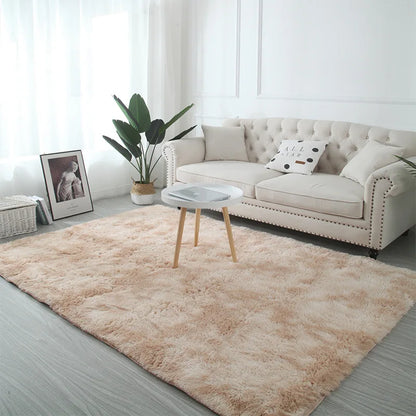 Soft Fluffy Home Mat-Dye Plush Carpet